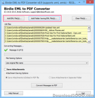 Incredia EML to PDF Converter screenshot